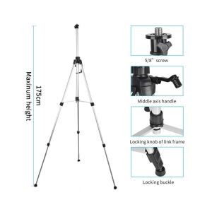 Aluminum Rotating Smartphone Tripod 1.75m Height Silver