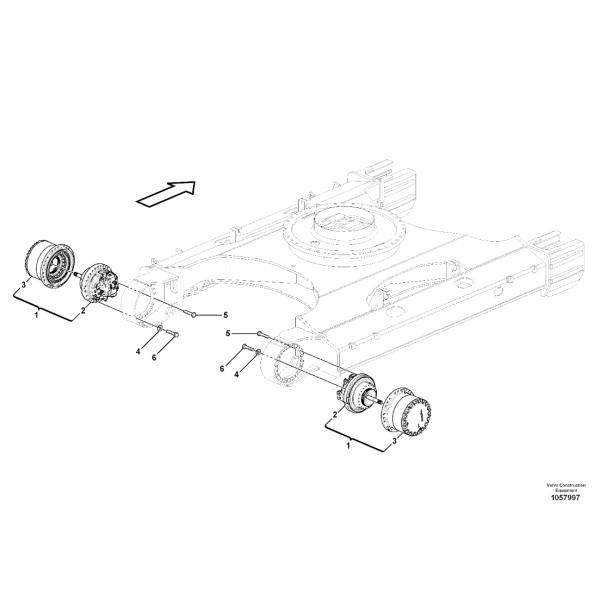 14725516 14667673 14694046 Final Drive For Volvo EC340D EC360B EC380D EC350D Travel Motor