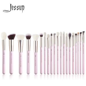 Jessup 20pcs Pro Makeup Brushes Set Aluminium Ferrule Wood Handle