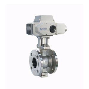 Dn25 Pn10 Mild Steel Motorized Flange Ball Valve For 180 Degree Celsius Steam