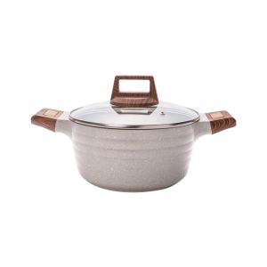 Custom Non-Stick Aluminum Stockpots With Lid Medical Stone Coating