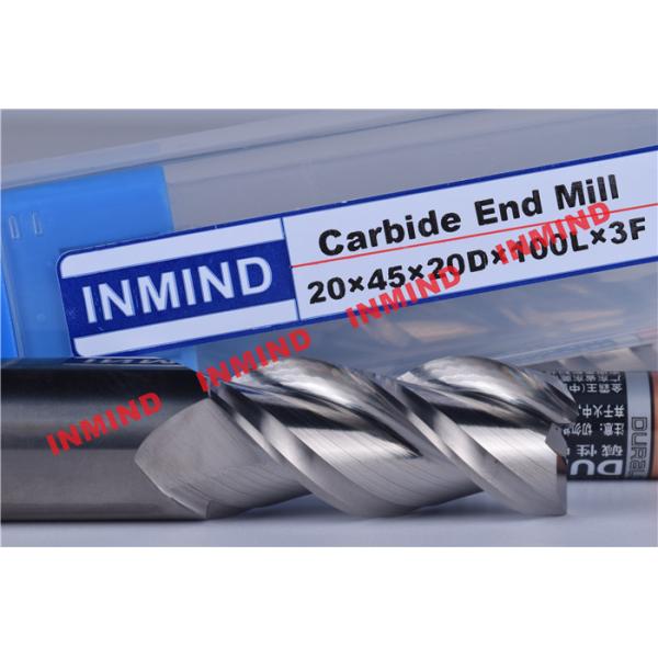 0.8um Grain Size Aluminum Cutting Tools , 3 Flute Carbide Milling Drill Bit