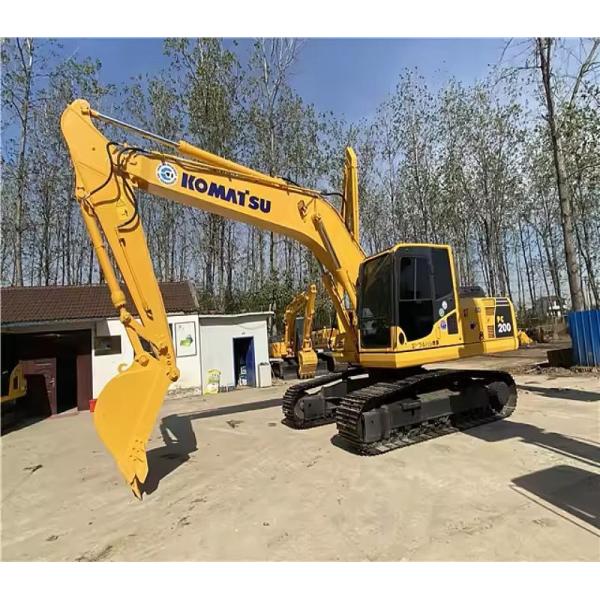 PC200-8 Used Komatsu Excavator Yellow Track Length 2840mm