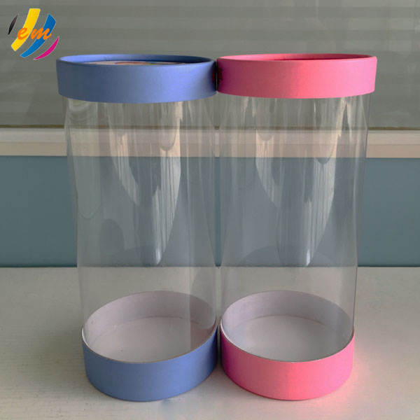 EMEI 220mm Height Gift Tube Packaging With PVC Window