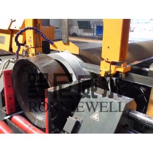 High Speed Beveling Pipe Prefabrication Line Automatic With Band Saw
