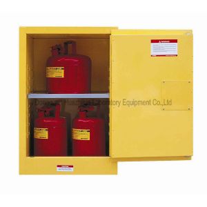 Lockable Chemical Flammable Safety Cabinet Slip Resistant For School