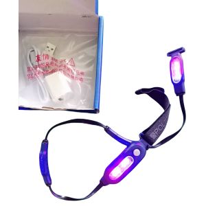 Head Mounted Traffic Duty Cap Lights Red And Blue Flashing