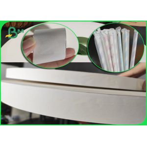 Naturally Compostable 28gsm Drinking Straw Packaging Paper 27mm White