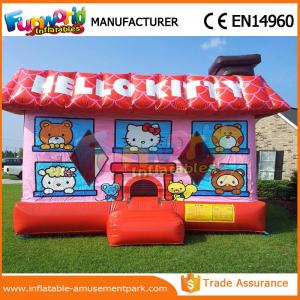 China PVC Hello Kitty Party Commercial Jumping Castle / Inflatable House For School on sale