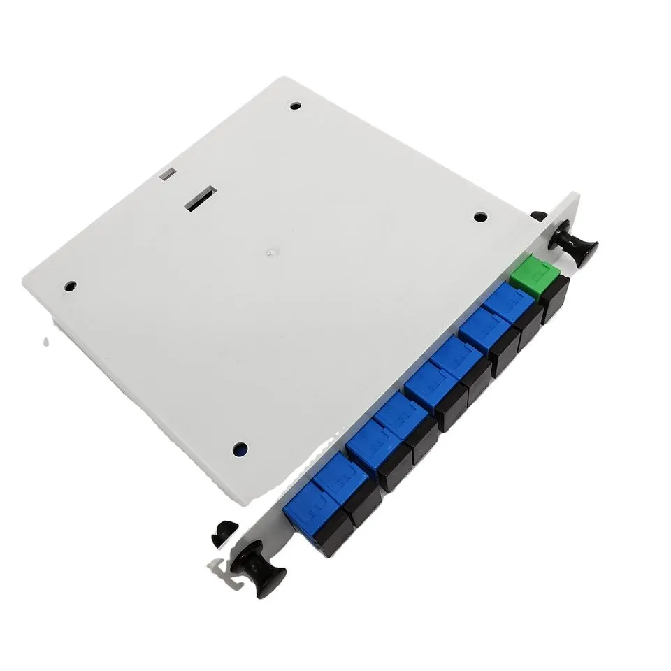 Sc Fiber Optic Cassette Plc Splitter Card Inserting 1X2 1X4 1X8 1X16 1X32 Way Mini PLC Splitters Card Type Box Splitter