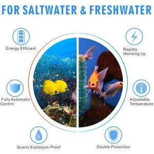 60 Gallon Submersible Hygger Aquarium Heater 300W