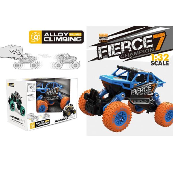 1 : 32 Alloy Climbing Vehicles Big Wheels Children's Play Toys Pull Back Go