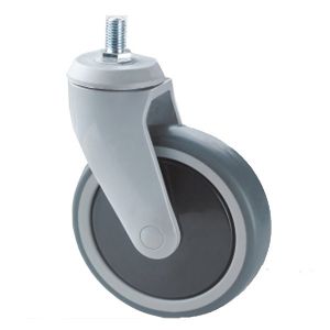 4 Inch TPR Swivel Caster Wheels Nylon Yoke For Medical Equipment