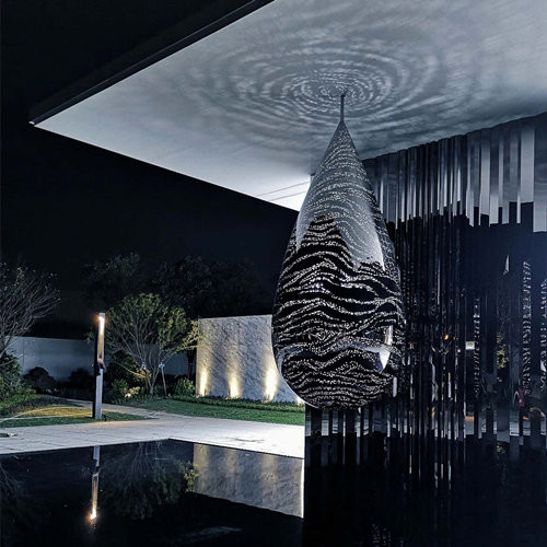 Buy Water Drop Modern Art Abstract Metal Sculptures Customized Size For Villa at wholesale prices