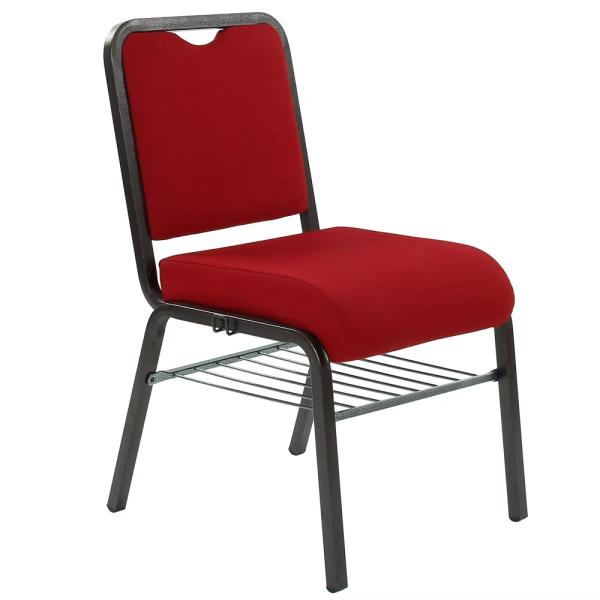 Popular Metal Frame Navy Blue Fabric Church Chairs For Modern Theater Furniture