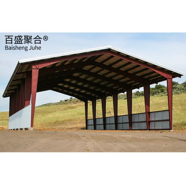 Buy Q235/Q345B Grade Light Steel Structure Metal Hay Sheds at wholesale prices