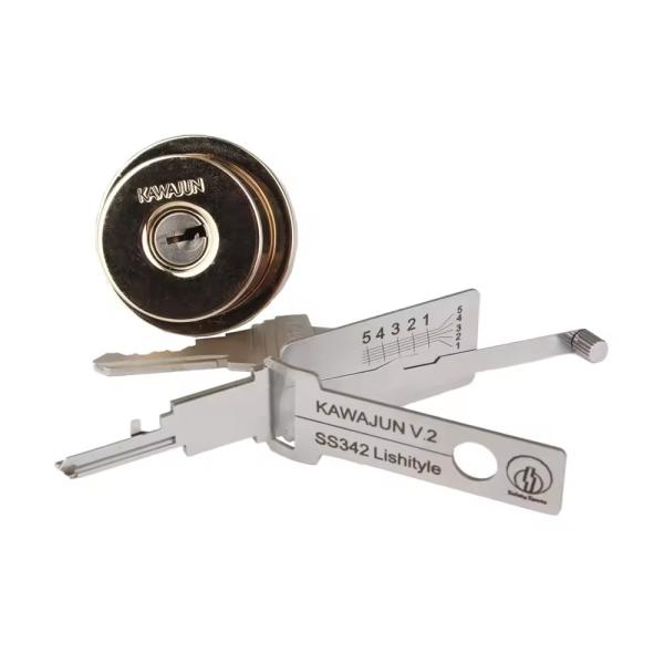 Lishi 2in1 Residential Civilian tools Lock Cylinder Opening Tool(SS342) Reader for japan KAWAJUN Locksmith Tools
