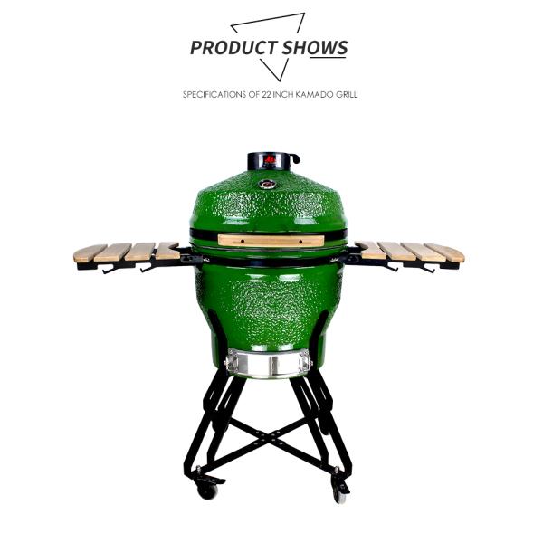 New Style KIMSTONE Kamado Grill Kimstone BBQ Grill 22inch Smoker Grill China Ceramic