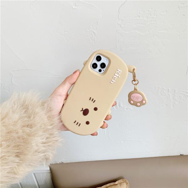 Silicone Cute Cat Phone Cases TPU 3D Animal Dustproof For Iphone 11