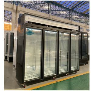 Supermarket 1-2-3-4 Door Ice Cream Cooler Upright Freezer