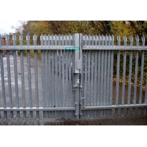 D Section Steel Palisade Fencing , RAL9016 4ft Palisade Fencing