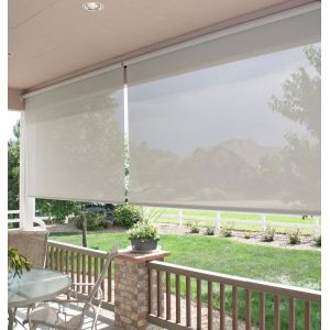 Anti Dust White Blockout Roller Blinds Motorized 100% polyester