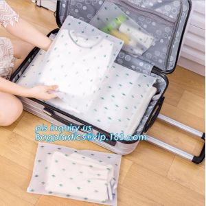 Slider Lock Zipper One Side Clear Plastic Bags Suppier For Underwear, Natural