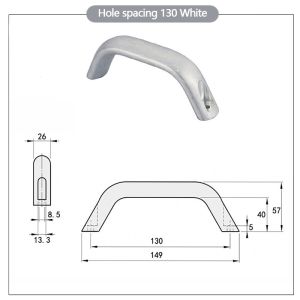 Aluminum Industrial Cabinet Hardware Pulls Matte Silver