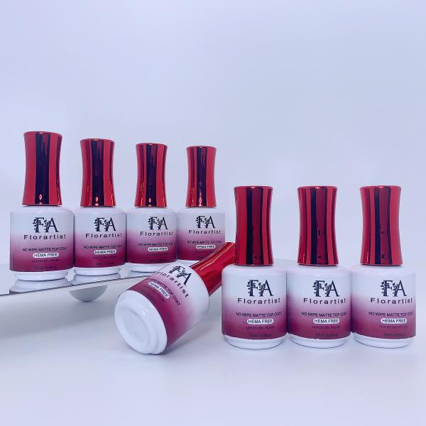 Hema Free Clear Top Coat Gel Base and TPO FREE Matte Top Coat Nail Polish No Wipe High Shine UV Top Coat