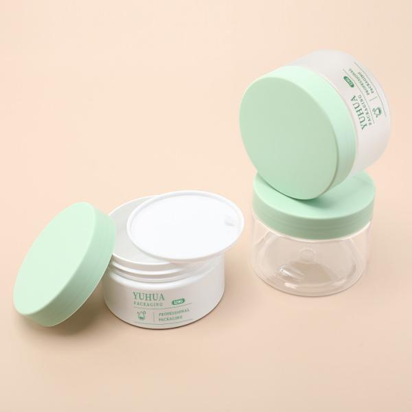 Buy Custom frosted plastic cream Jars with lid at wholesale prices