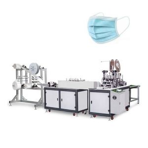 China Flat Earloop Pollution Safety PLC 2ply Nonwoven Face Mask Machine on sale