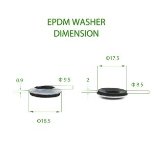 Antirust Aluminum Neoprene Backed Bonded Sealing Black Epdm Washers Composite