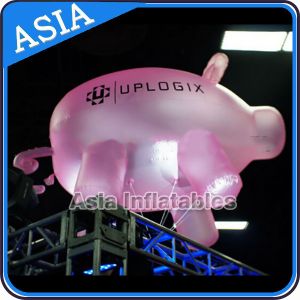 Customized Helium Balloon Animal Shaped , Cartoon Character Pink Pig Inflatable