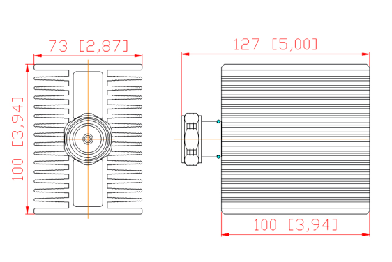 ROHS DIN Male 60w~80w Dummy Load