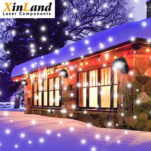 ABS Snowflake Indoor Outdoor Holiday Lights Remote Control White Snow Night Light