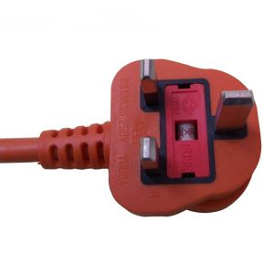 China ASTA/BSI1363 approved orange power cables with non-rewireable UK type fused plug on sale
