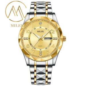 Quality Miler Men's Quartz Dress Watch 30m Waterproof Stainless Steel for sale