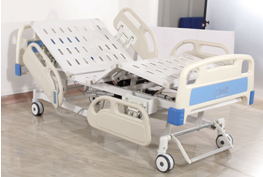 Semi Fowler Adjustable Hospital Bed Central Locking Castors ISO13485 Compliant