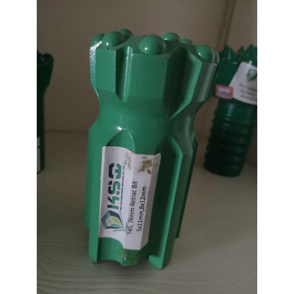 Soft Rock Drilling T45 76mm Threaded Button Bit Ballistic Retractable Drill Bit