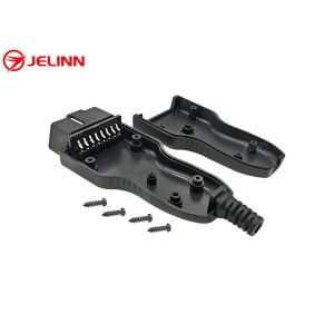 Quality OBD2 Shell Enclosure Housing and OBD 2 Male Plug With Curved Pins for sale
