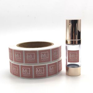 Glossy Custom Print Waterproof Cosmetic Roll Label Sticker For Plastic Bottle