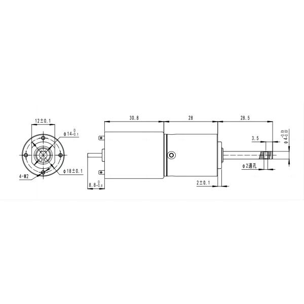 Medical Equipment Motor 12V 3W 0.2A 0.75Kg.cm For Beauty Equipment