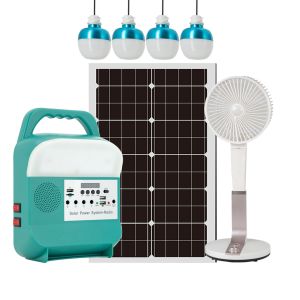 Mini Portable Solar Home Lighting Energy System Mp3 For Outdoor Aluminium Alloy