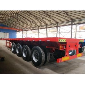 80 Ton 40ft 45ft Used 4 Axle Flatbed Semi Trailer
