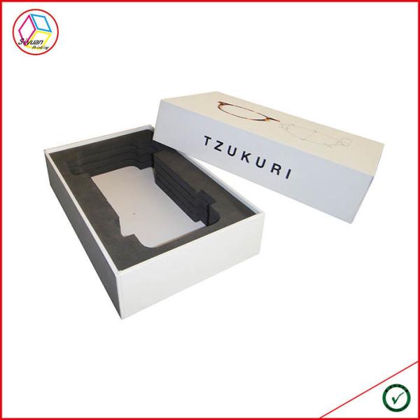 Buy White Coated Paper Rigid Gift Boxes For Phone Packaging at wholesale prices