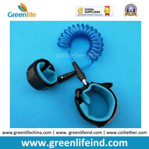 Quality Losting Protection Baby Walking Safety Felxi Elastic Blue Lanyard Tether for sale