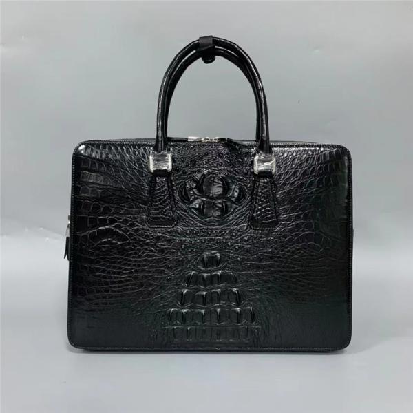 Authentic Exotic Crocodile Skin Businessmen Briefcase Large Working Purse