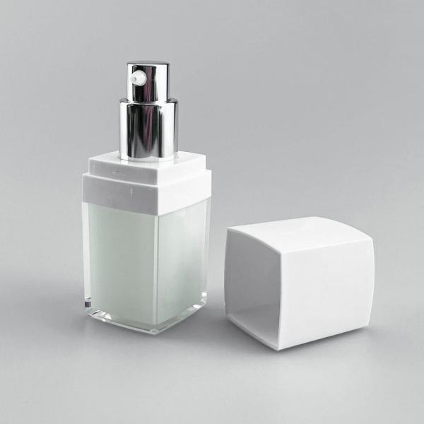 PMMA Acrylic Square Cube Skincare 15ml Cosmetic Bottles / 30g Jars