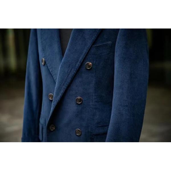 Men′s Clothing Formal Corduroy Coat Designer Suit for Men