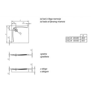 Tus kabine , Tus kade, Vrata za tus kabine